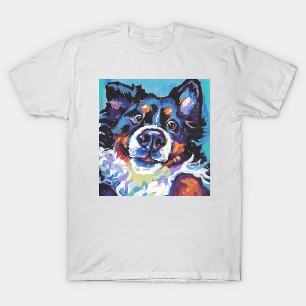 Bernese Mountain Dog Bright colorful Pop Art T-Shirt by bentnotbroken11